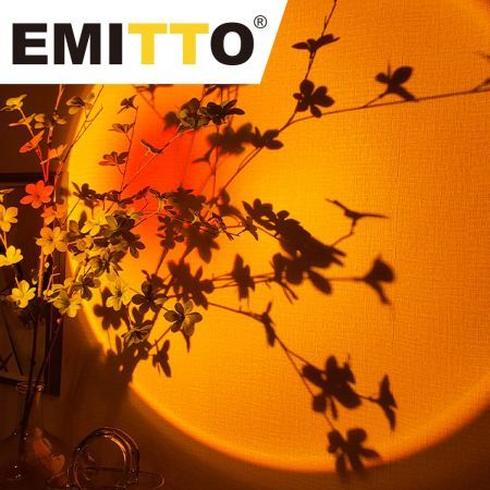 EMITTO USB Sunset Projection Lamp LED Modern Romantic Night Light Decor Sunsetrd