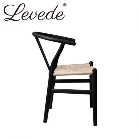 Levede 2x Dining Chairs Wooden Hans Wegner Chair Wishbone Chair Cafe Lounge Seat