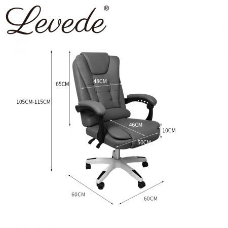 Levede Gaming Chair Office Computer Seat Racing PU Leather Executive Recliner