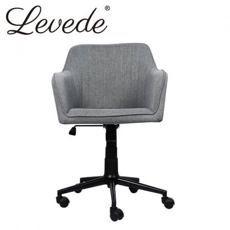 Levede Office Chair Fabric Computer Gaming Chairs Executive Adjustable Seat Grey