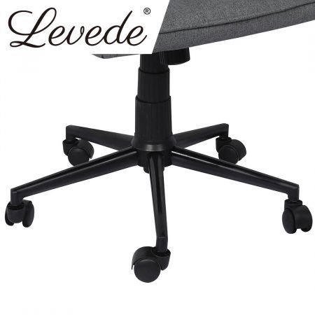 Levede Office Chair Fabric Computer Gaming Chairs Executive Adjustable Seat Grey