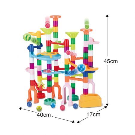 105PCS Marble Run Game Marble Race Track Light Marbles Kids Birthday Gift