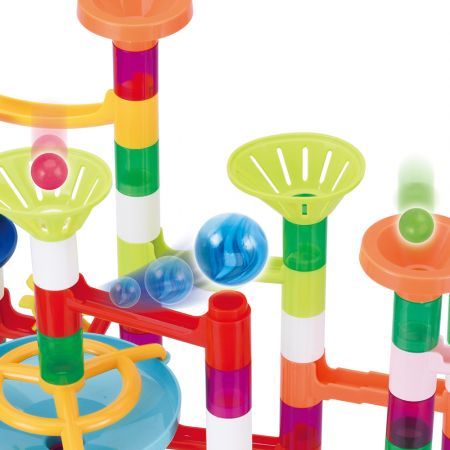 105PCS Marble Run Game Marble Race Track Light Marbles Kids Birthday Gift