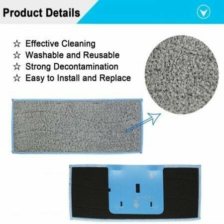 8 Pack Washable and Reusable Wet Mopping Pads for iRobot Braava Jet m6 (6110) (6012) (6112) Ultimate Robot Mop