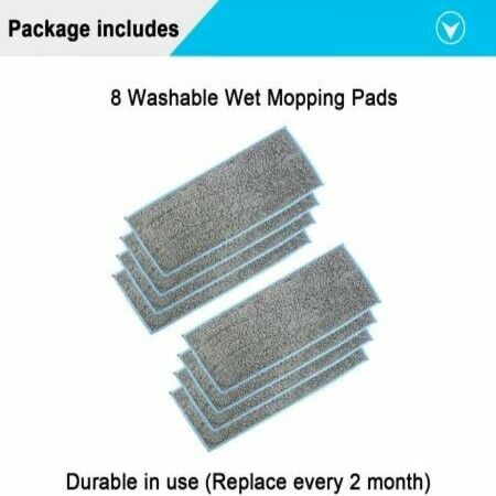 8 Pack Washable and Reusable Wet Mopping Pads for iRobot Braava Jet m6 (6110) (6012) (6112) Ultimate Robot Mop