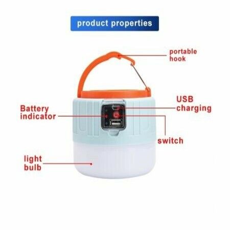 Solar camping light portable LED Lantern usb rechargeable waterproof remote control led bulb for outdoor emergency