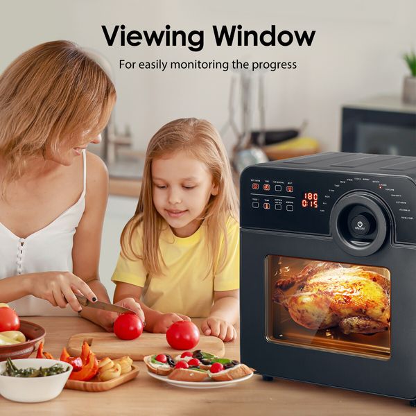 Multifunctional 14L Oil-Less Air Fryer Convection Toaster Oven 16 Cooking Presets