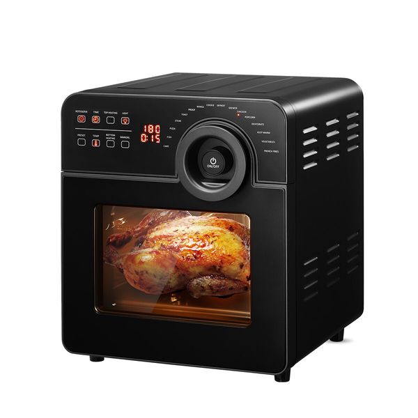 Multifunction 14L Air Fryer Convection Toaster Oven 16 Cooking Presets Stainless Steel Rotisserie