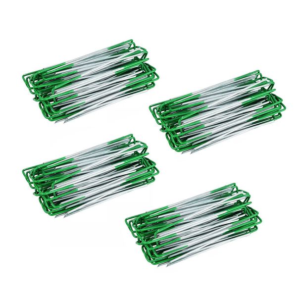 Artificial Grass Lawn Garden Tent Fence Nails Pins Pegs Fixers Stakes 200PCS Metal U Shape 3mm Thick