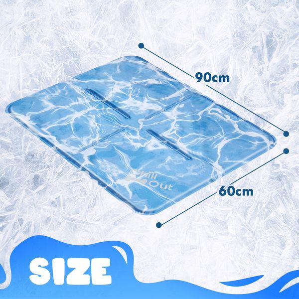 Pet Cooling Mat Dog  Pad Cool Gel Cat Bed for Crate Bed Sofa Kennel L Size