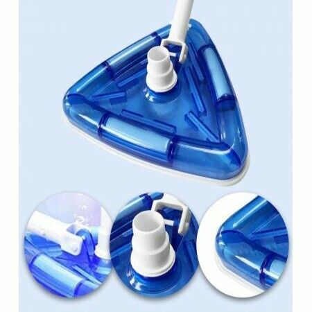 Swimming Pool Vacuum Head, Transparent Triangular Vacuums Cleaner for Above Ground & Inground Pools, with Brush, for Swimming Pool