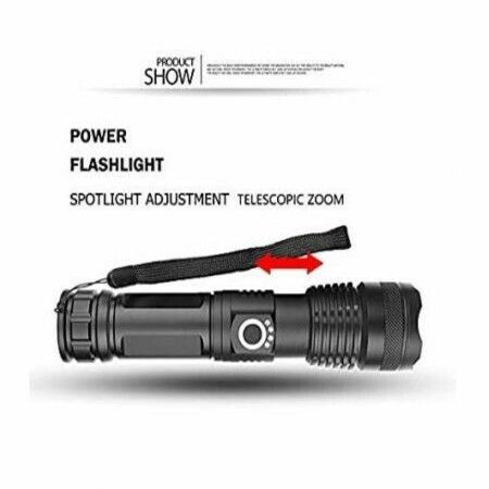 LED Flashlight 1300 lumens USB Charge Torch Hunting P50