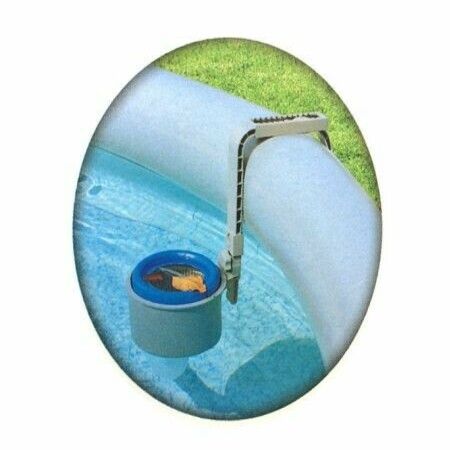 Flowclear Wall Mount Pool Surface Skimmer  Cleans Above Ground Pools  Attracts Floating Debris, Grey