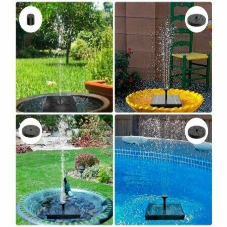 Solar Fountain Pump,4W Solar Powered Birdbath Fountain Pump,Free Standing Floating Water Pump for Pond,Garden,Pool,Fish Tank, Aquarium