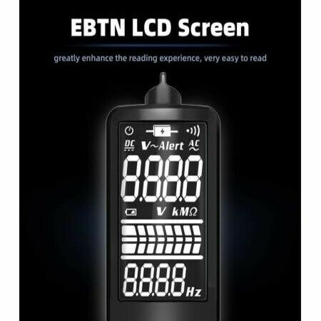 BSIDE EBTN LCD Multimeter 3-Line Display True RMS Auto-Ranging Pocket Digital Voltmeter Resistance Frequency Continuity Voltage V-Alert Tester with Analog Bar And 8 LED Indicators