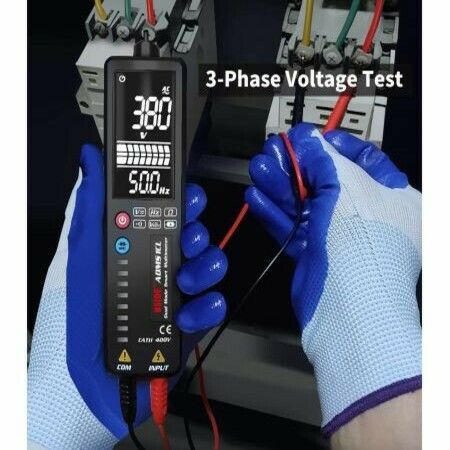 BSIDE EBTN LCD Multimeter 3-Line Display True RMS Auto-Ranging Pocket Digital Voltmeter Resistance Frequency Continuity Voltage V-Alert Tester with Analog Bar And 8 LED Indicators