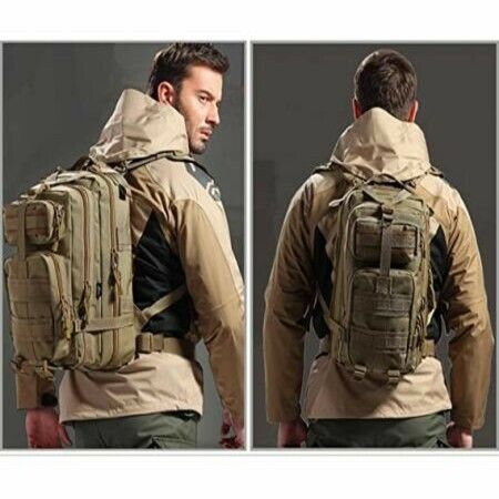 Trekking Rucksack, Military Backpack 25L Army Rucksack MOLLE(camouflage color)