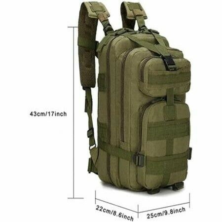 Trekking Rucksack, Military Backpack 25L Army Rucksack MOLLE Assault Pack Tactical Combat Backpack for Outdoor Hiking Camping Trekking Fishing Hunting