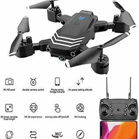 Foldable Drone Mini Drone with 4K Hd Camera Ls11 Rc Quadcopter Remote Control Drone Headless Mode for Kids Adults Beginners