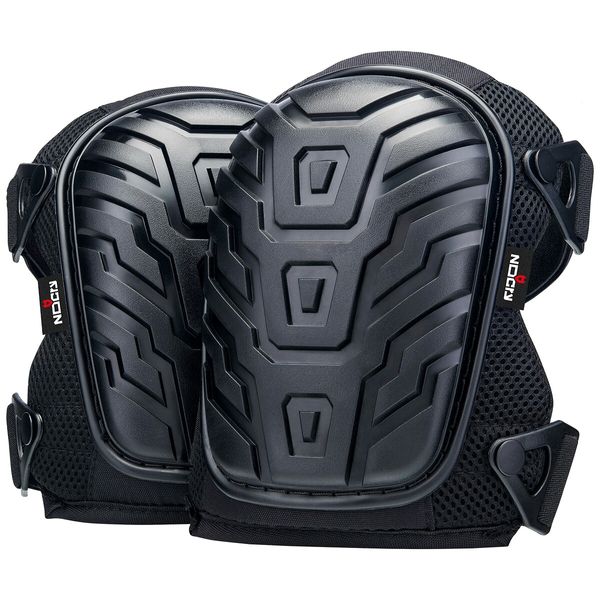 Knee Pads for Work  Universal Fit for Men and Women - Professional Poly-Shield Knee Pads With Gel-Padded Cushion