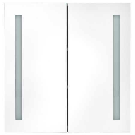 LED Bathroom Mirror Cabinet 60x14x62 cm