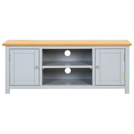 TV Cabinet 120x35x48 cm Solid Oak Wood