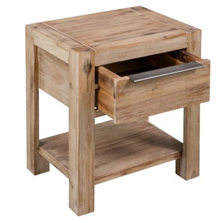 Nightstands with Drawers 2 pcs 40x30x48 cm Solid Acacia Wood