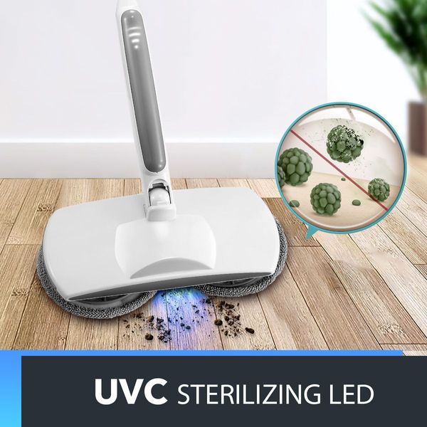 Cordless Electric Floor Mop Cleaner Polisher Sweeper Washer with Cleaner Bucket