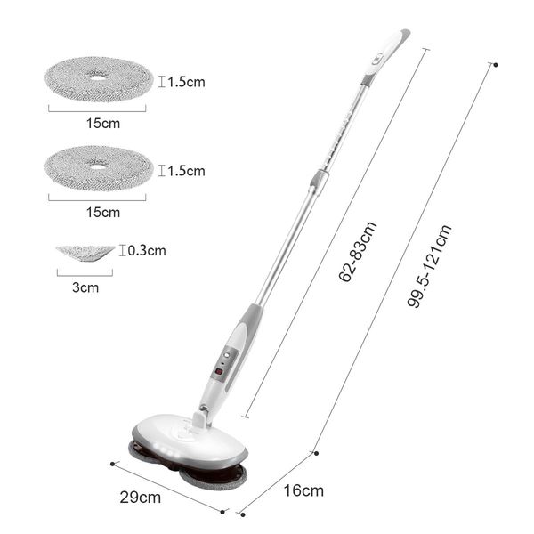 Cordless Electric Floor Mop Cleaner Polisher Sweeper Washer with Cleaner Bucket