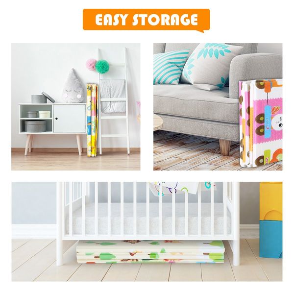 Easy Storage Foldable No Smell Safe Baby Play Mat Water Proof Indoor/Outdoor Use 200 X 180Cm