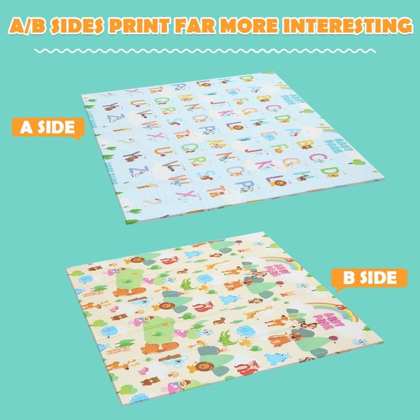 Easy Storage Foldable No Smell Safe Baby Play Mat Water Proof Indoor/Outdoor Use 200 X 180Cm