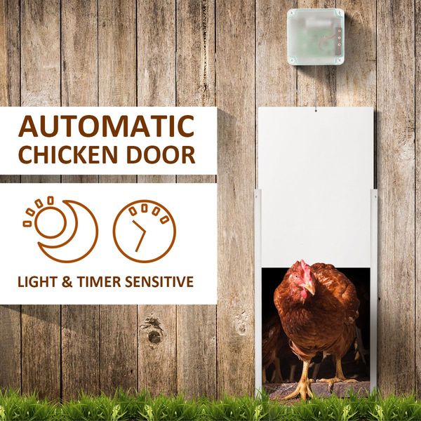 Safe Automatic Chicken Coop Door Opener Closer Working W/ Timer Or Light Sensor Get Rid Of Raccoons