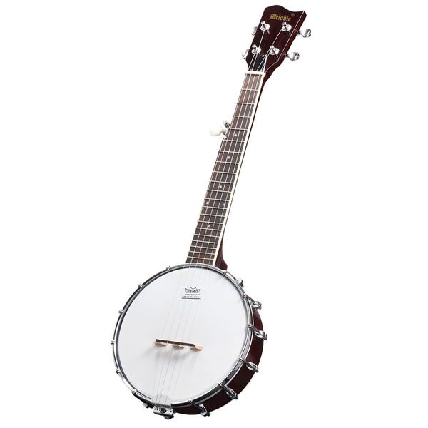 5-String Banjo W/12 Adjustable Brackets & Remo Drum For Country Music, Folk Music, Bluegrass