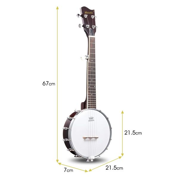 5-String Banjo W/12 Adjustable Brackets & Remo Drum For Country Music, Folk Music, Bluegrass