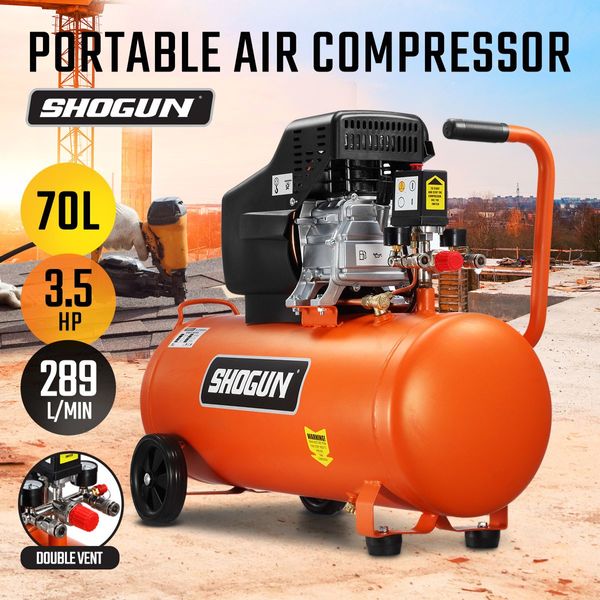 Portable 70L 3.5Hp Air Compressor W/2 Vents For Inflate Tyre,Fill Gas Cylinder,Blow Air Tool