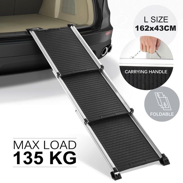 Collapsible None Slip Pet Car Telescoping Ramp Dog  Ladder Stair Vans/Trucks/Suv 135Kg Max Load