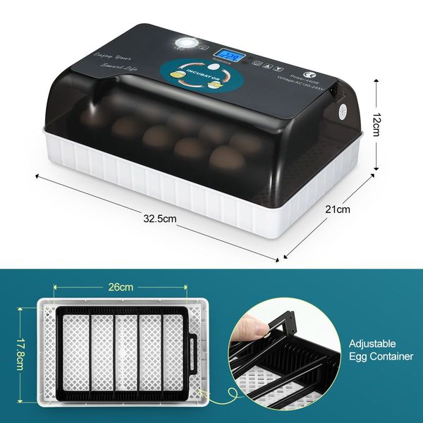 High Sucess Rate 12-35 Eggs Automatic Incubator Digital Hatcher For Duck Goose Pigeon Quail