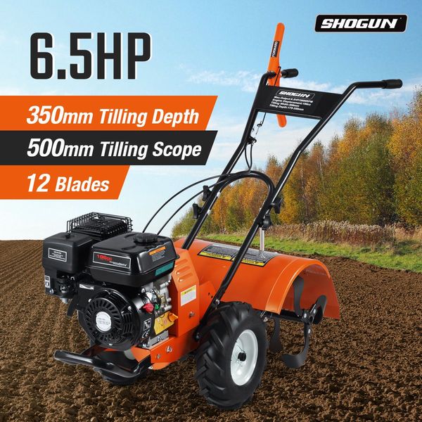 6.5Hp 4-Stroke Electric Garden Cultivator Roto Tiller,35Cm Tilling Depth 50Cm Scope,Easy Operating