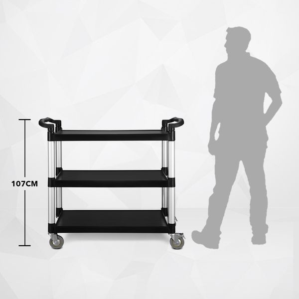 Portable Service Cart Kitchen Island Trolley Storage Rack Shelf Organizer 3 Tiers