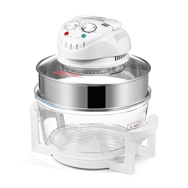 17L 2-3 Times Faster Cooking Halogan Convection Oven Oil Free Stove W/60-Mins Timer Low Fat Cooking