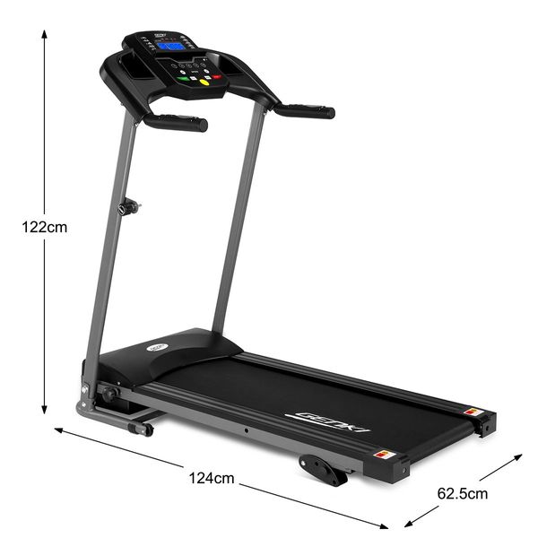 0.8Hp 1-12Km/H Speed Foldable Treadmill Running Machine W/36Cm Width Belt Home Gym Equipment