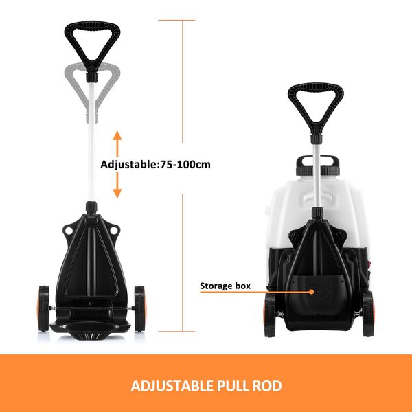 16L 4-Hour Continuous Working Electric Pesticides Weed Sprayer Backpack Trolley W/4 Various Nozzles