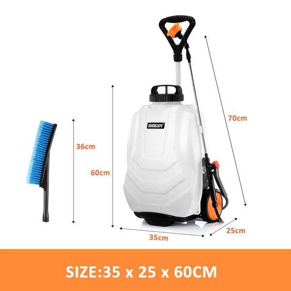 16L 4-Hour Continuous Working Electric Pesticides Weed Sprayer Backpack Trolley W/4 Various Nozzles