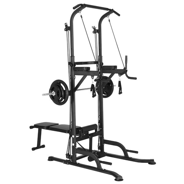 11 In 1 Home Gym Fitness Station Tower Power For Pull-Ups,Push-Ups,Leg Raise,Weight Lifting Etc.