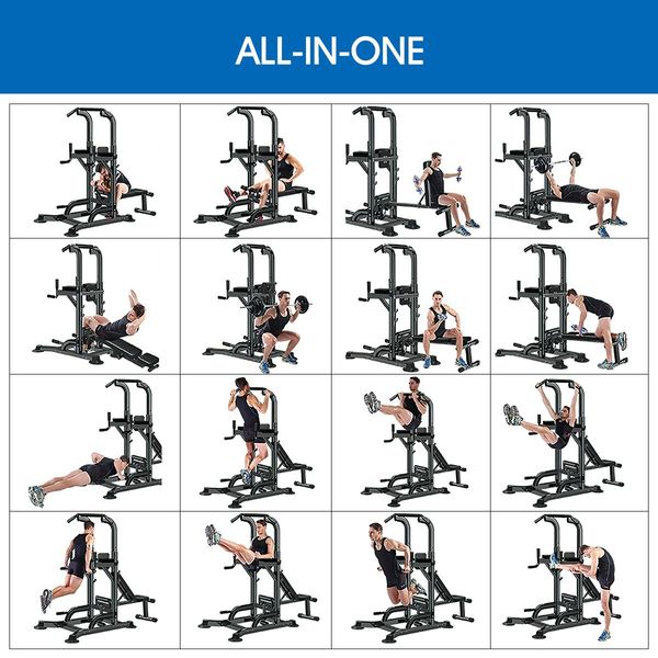 9In1 Home Gym Station For Bench Press,Chin-Up,Dip Station,Pull-Up,Push-Up,Power Rack,Leg Raise Etc