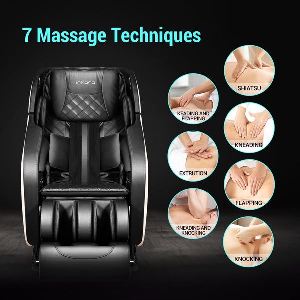 4D 40-Airbag Full Body Heated Massage Chair 0 Gravity Recliner W/Shiatsu,Knead,Flap,Knock,Extrusion