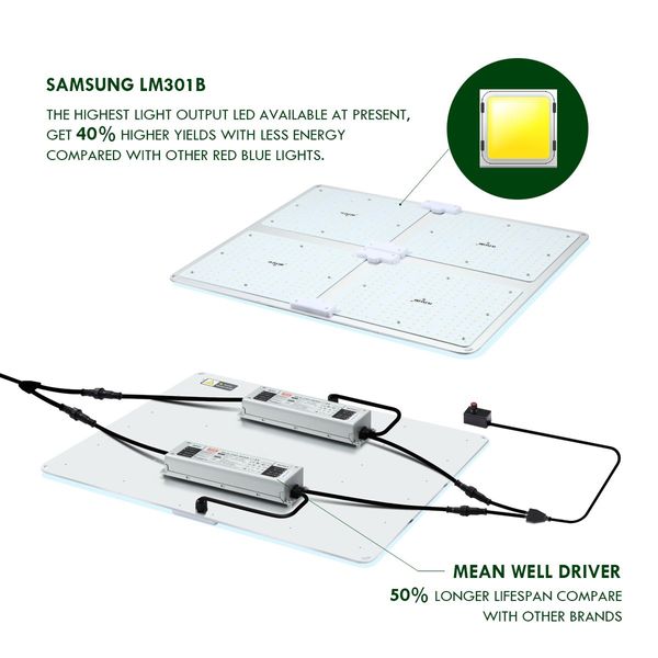 4000W Indoor Full Spectrum Dimmer Adjustable Led Plant Grow Light W/Samsung Lm301B For Higher Yield