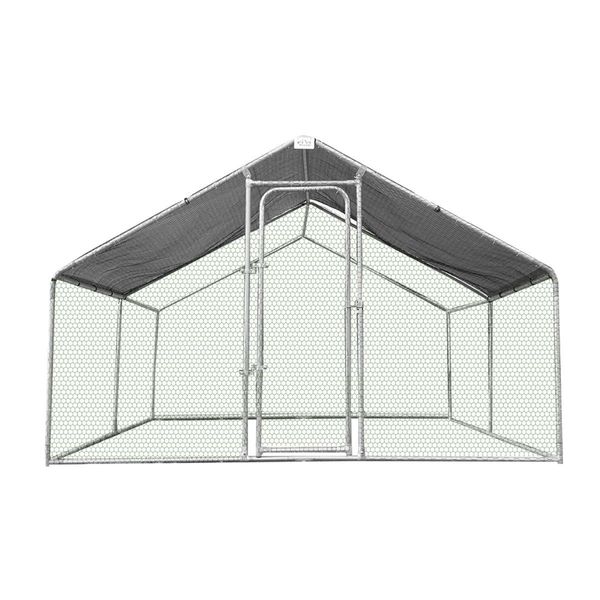 4X3X1.95M Walk In Chicken Coop Cage Dog Enclosure Kennel Pet Run House,Uv Block Roof Security Gate