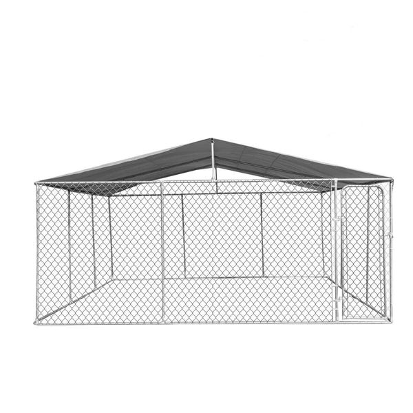 4X4X2.32M Walk In Dog Enclosure Kennel Pet Run House Chicken Coop Cage,Uv Block Roof Security Gate