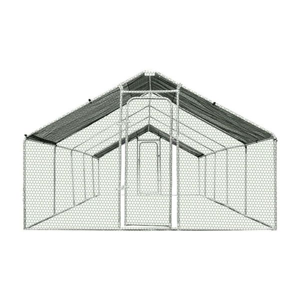 3X10X1.95M Walk In Chicken Coop Cage Dog Enclosure Kennel Pet Run House,Uv Block Roof Security Gate